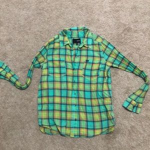 Bright fun flannel button down